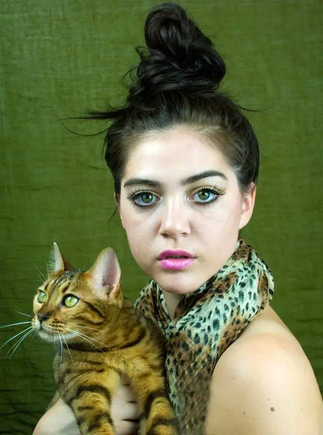 Jill Houser and her Bengal Cat