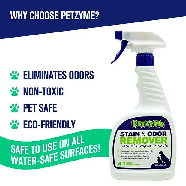 Petzyme Enzyme Cleaner for Cats Urine, Feces and More
