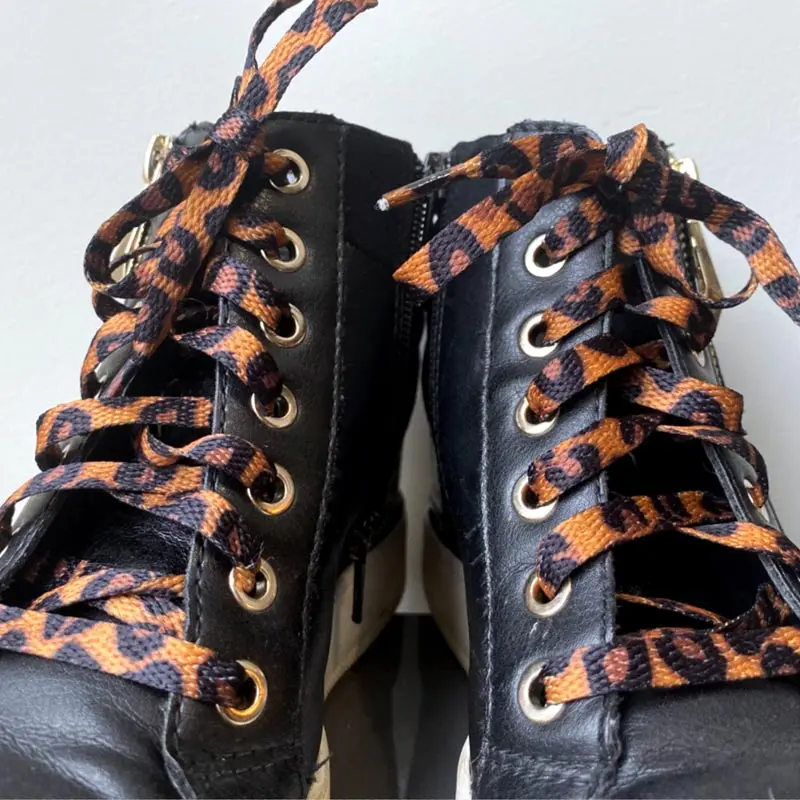 leopard print shoe laces